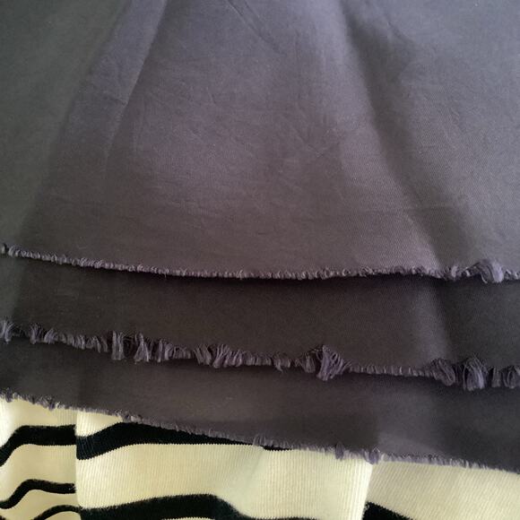 Sacai Luck White Navy Cotton Striped Tank Dress Cupro Skirt 3 L - Picture 8 of 12